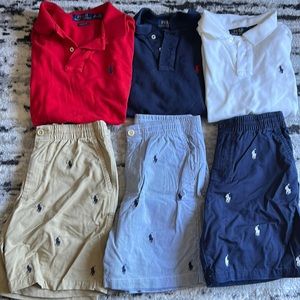 Ralph Lauren Polo Size 12 shorts & 10/12 polo shirts. Gently used